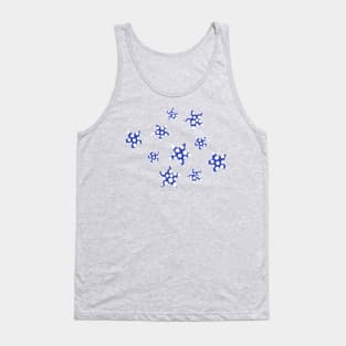 happy polka dot stars - blue Tank Top